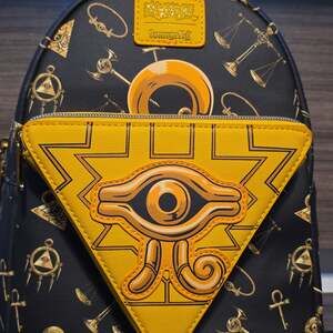 Loungefly Yu-Gi-Oh! Millennium Puzzle Collection Mini Backpack.